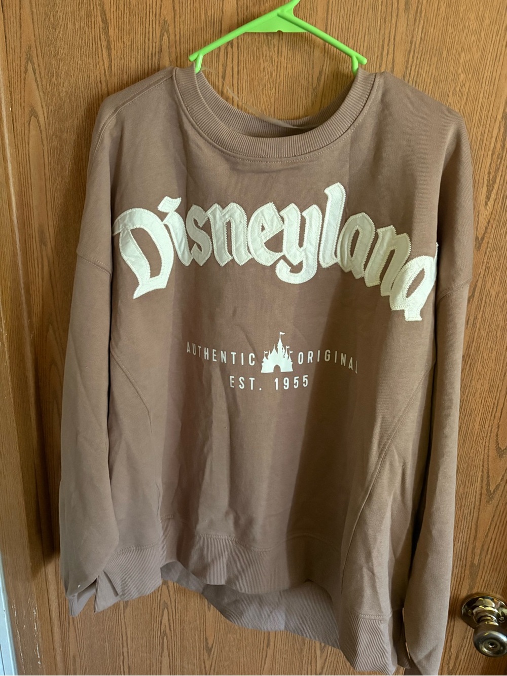 Disney Brown Sweatshirt with White Embroidered Logo